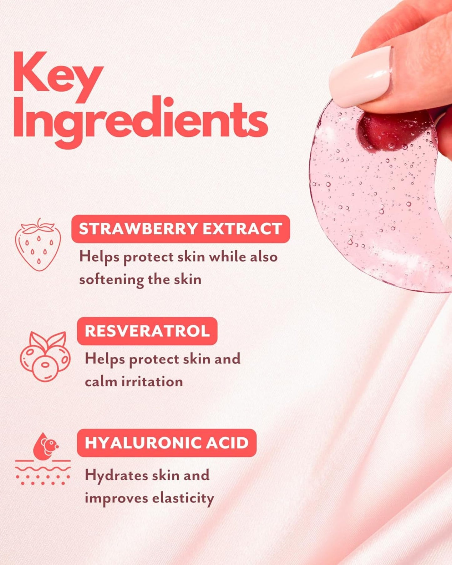 Serve Chilled Rosé Eye Gels 1 Pair