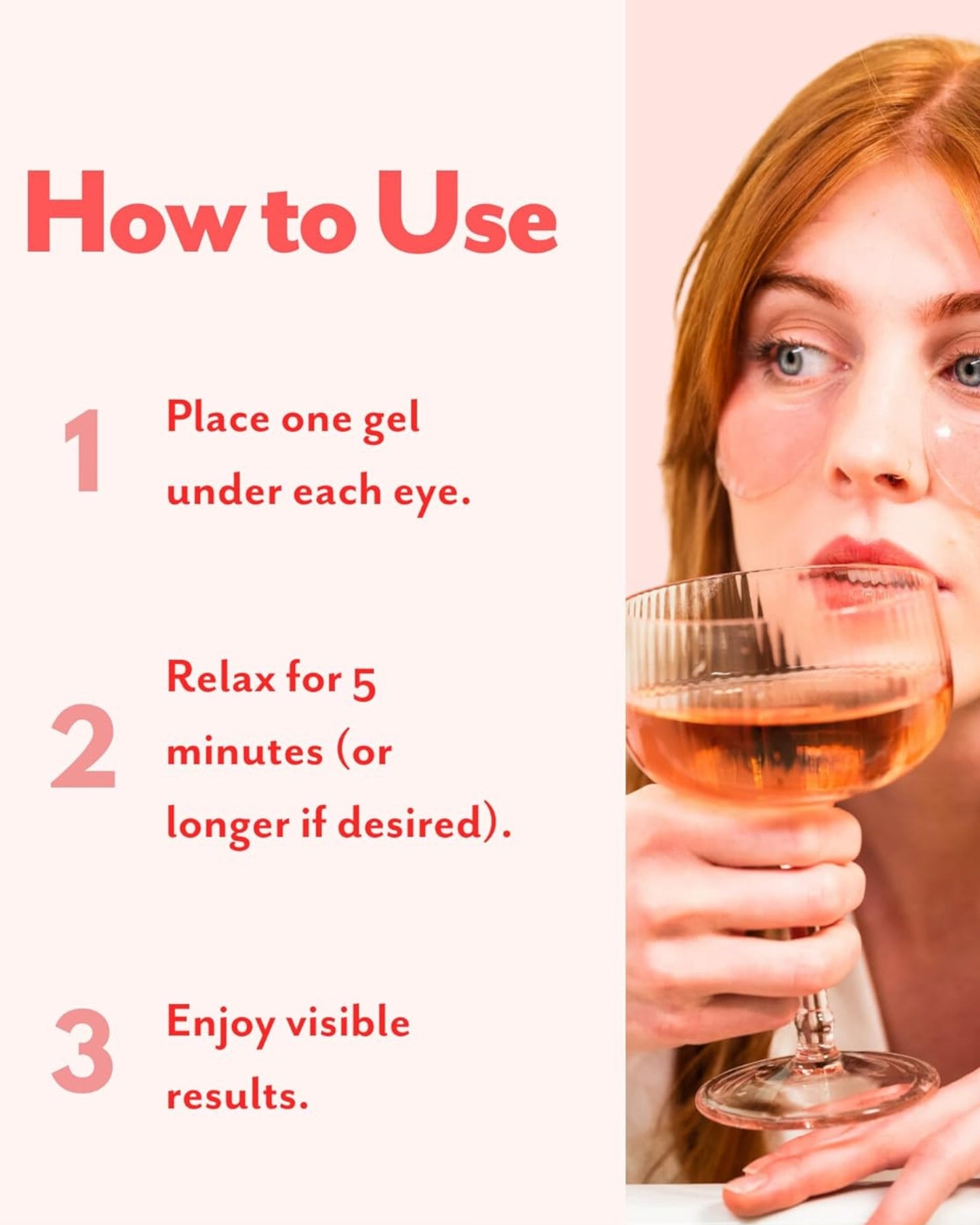 Serve Chilled Rosé Eye Gels 1 Pair