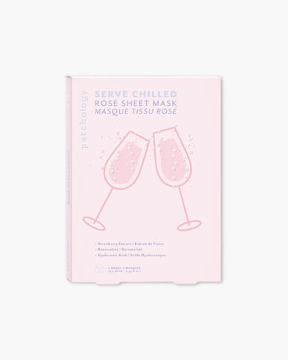 Serve Chilled Rosé Sheet Mask 4 Pack