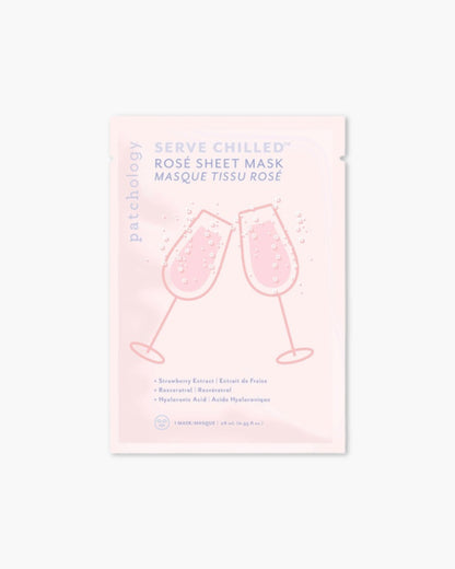 Serve Chilled Rosé Sheet Mask 4 Pack